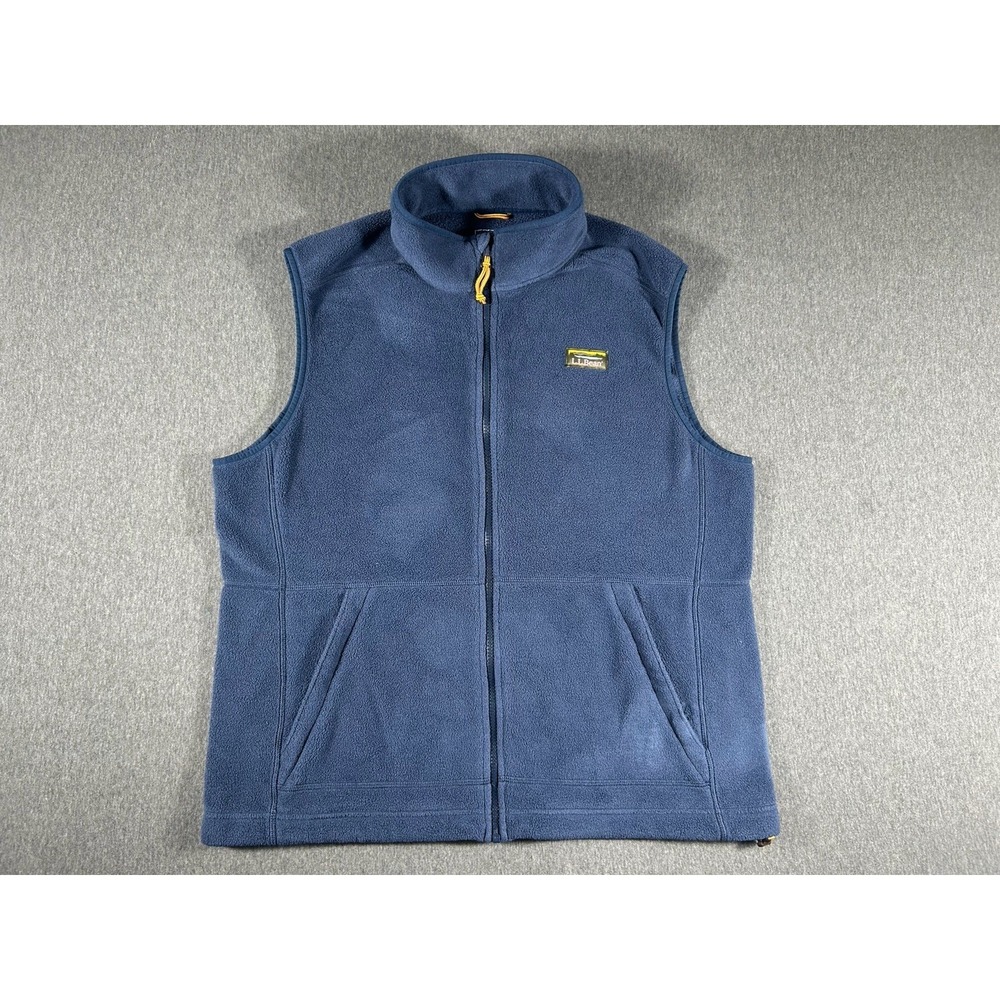 L.L.Bean Mountain Classic Fleece Vest, Blue Large